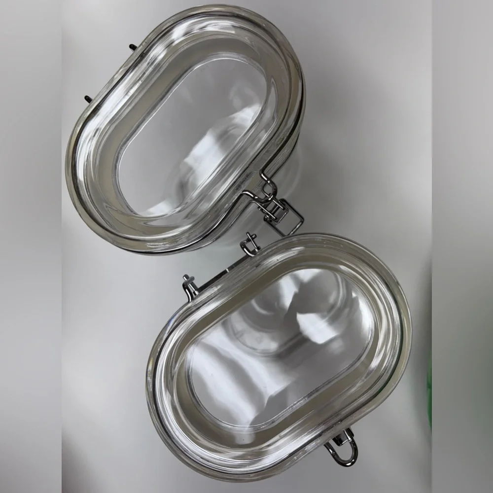 Set of 2 - Clear Airtight Storage Containers, Heavy Duty 5.5 x 3.5 x 8 - Picture 6 of 13